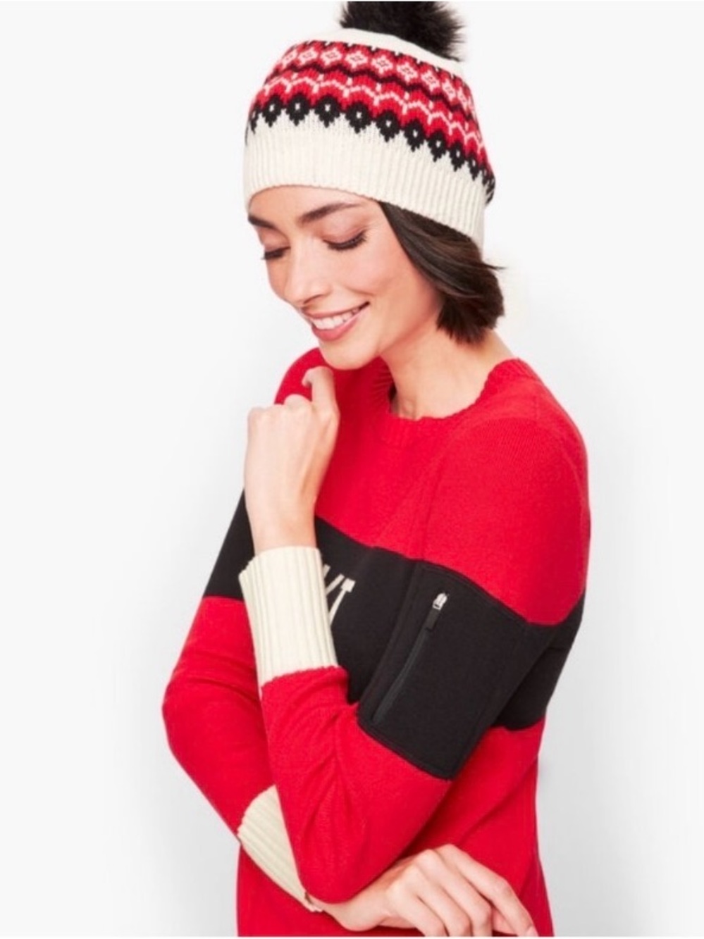 Talbots Colorblock 'SKI' Sweater - Picture 4 of 12